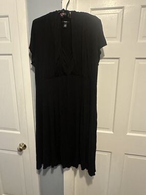 Alfani Woman Black Cowl Neck Midi Dress